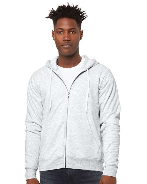 Unisex Sponge Fleece Full-Zip Hoodie Sweatshirt - Ash -  - 2769 - Toronto Screen Printing- Color