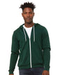 Unisex Sponge Fleece Full-Zip Hoodie Sweatshirt - Forest -  - 2769