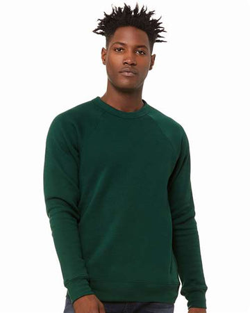 Unisex Sponge Fleece Raglan Crewneck Sweatshirt - Forest -  - 2003