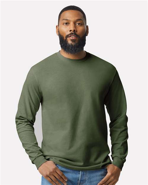 Heavy Cotton™ Long Sleeve T-Shirt - Military Green