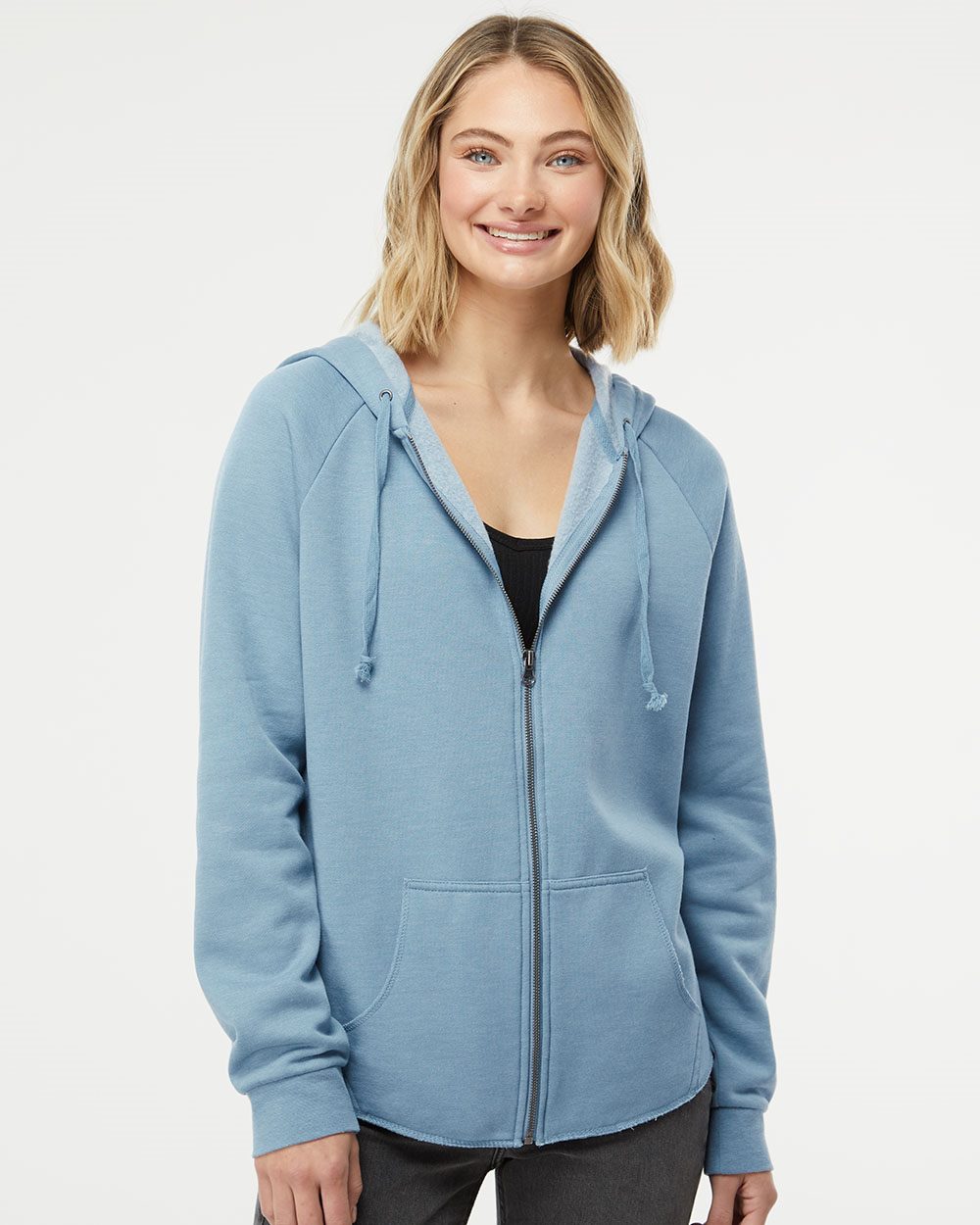 Independent Trading Co. Women's California Wave Wash Full-Zip Hooded Sweatshirt PRM2500Z