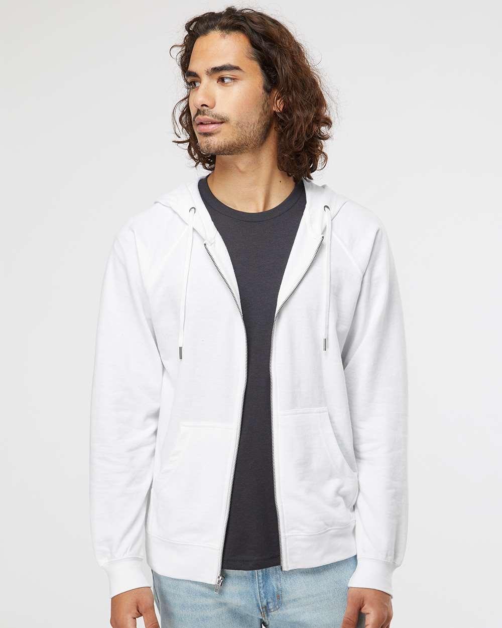 Independent Trading Co. Icon Lightweight Loopback Terry Full-Zip Hooded Sweatshirt SS1000Z