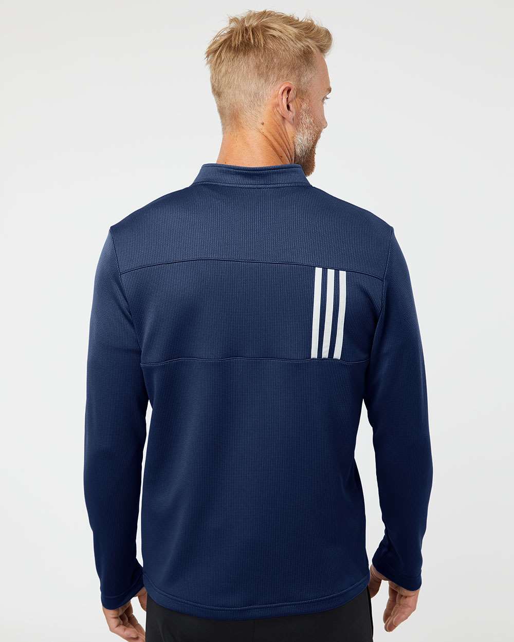 Adidas 3-Stripes Double Knit Quarter-Zip Pullover A482