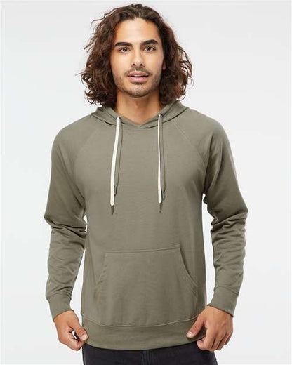 Unisex Icon Lightweight Loopback Terry Hooded Sweatshirt -  - 9126