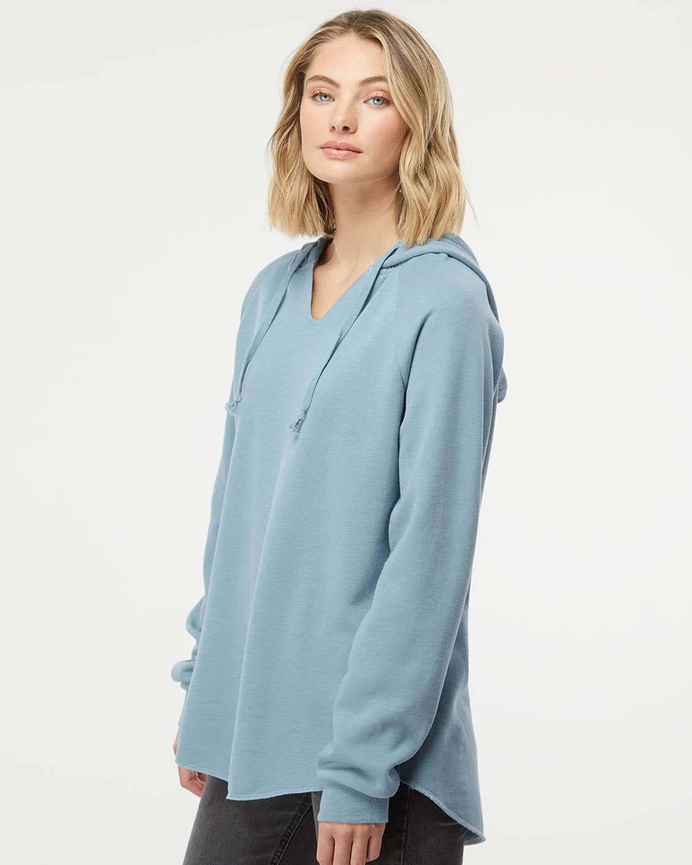 Independent Trading Co. Women’s Lightweight California Wave Wash Hooded Sweatshirt PRM2500