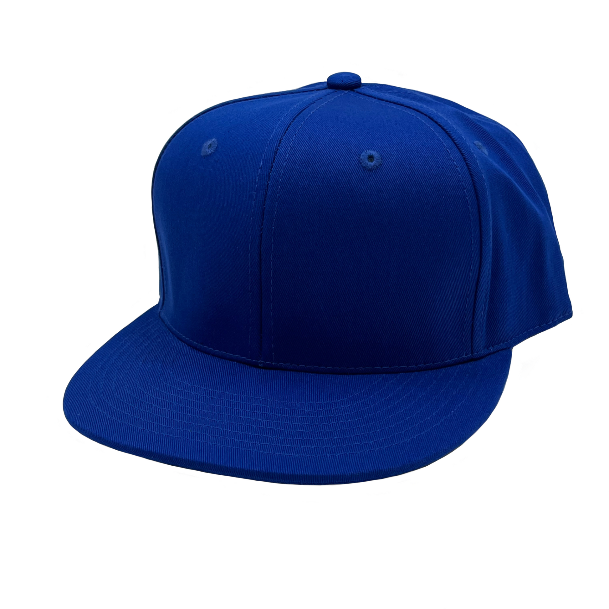 GNV-019 - 6 Panels Round Flat Bill Snapback - Royal / One Size - CAPS