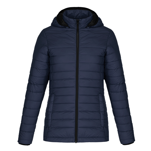 L00901 - Canyon - Ladies Puffy Jacket w/ Detachable Hood - Navy / XS - Puffer