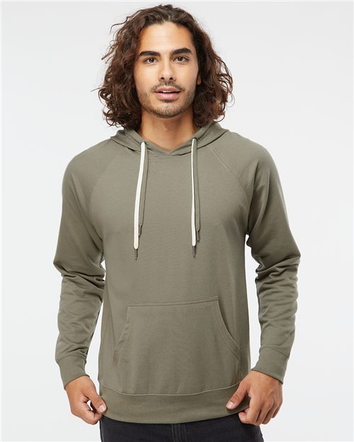 Unisex Icon Lightweight Loopback Terry Hooded Sweatshirt -  - 9126