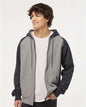Fleece Raglan Hooded Full-Zip Sweatshirt -  - 9371 - Toronto Screen Printing- Color