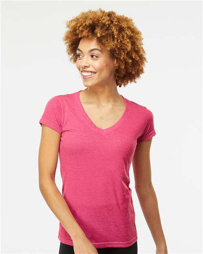 Women's Deluxe Blend V-Neck T-Shirt -  - 9419