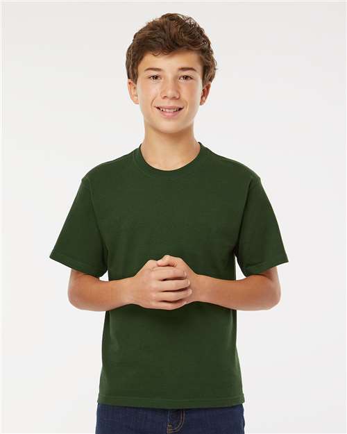 Youth Gold Soft Touch T-Shirt - Forest Green