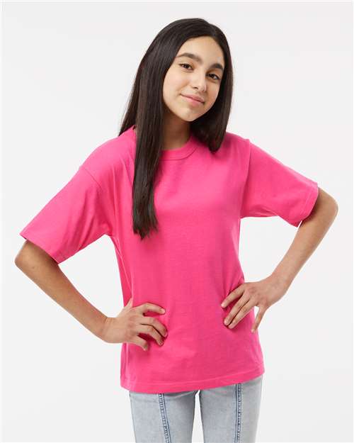 Youth Gold Soft Touch T-Shirt - Heliconia