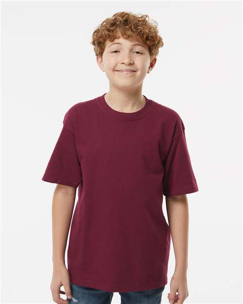 Youth Gold Soft Touch T-Shirt - Maroon