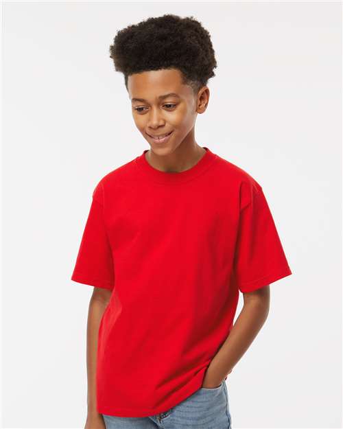 Youth Gold Soft Touch T-Shirt - Deep Red