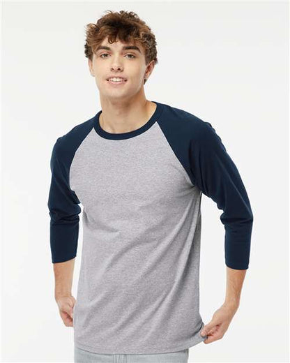 Raglan Three-Quarter Sleeve Baseball T-Shirt -  - 9478