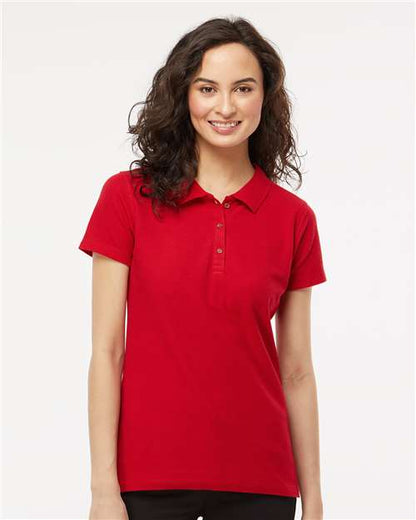 Women's Ringspun Pique Polo -  - 9547