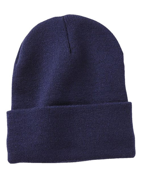12" Fleece Lined Cuffed Beanie -  - 9263