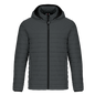L00930 - Yukon - Men’s Puffy Jacket w/ Detachable Hood - Black Charcoal Heather / S - Puffer