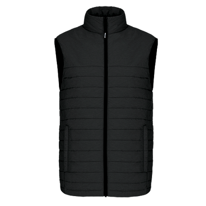 L00935 - Inuvik - Men’s Puffy Vest - Black Charcoal Heather / S - Puffer