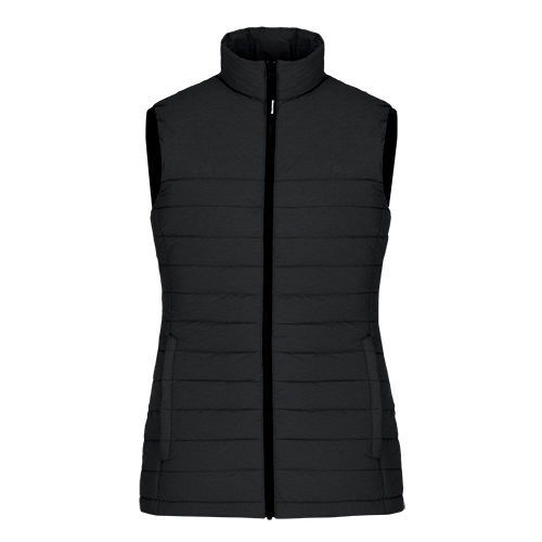 L00936 - Inuvik - Ladies Puffy Vest - Black Charcoal Heather / XS - Puffer
