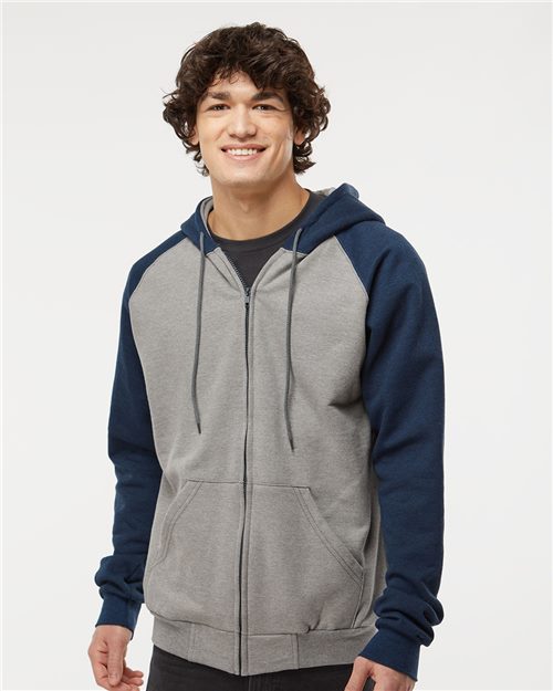 Fleece Raglan Hooded Full-Zip Sweatshirt -