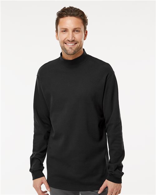 Jersey Interlock Mockneck Long Sleeve T-Shirt