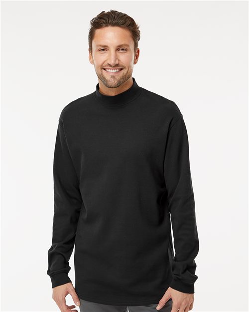 Jersey Interlock Mockneck Long Sleeve T-Shirt -  - 9380