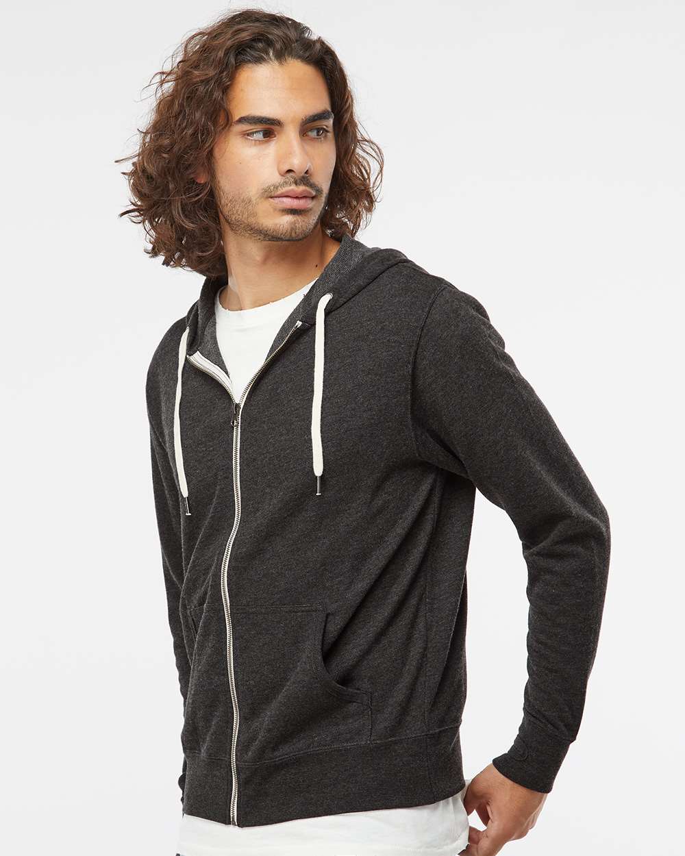 Independent Trading Co. Icon Lightweight Loopback Terry Full-Zip Hooded Sweatshirt SS1000Z