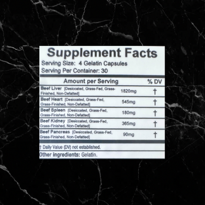 Grass-Fed Beef Organ Capsules