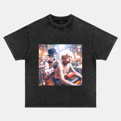 ALBERT EINSTEIN & CHARLIE CHAPLIN T-THIRT
