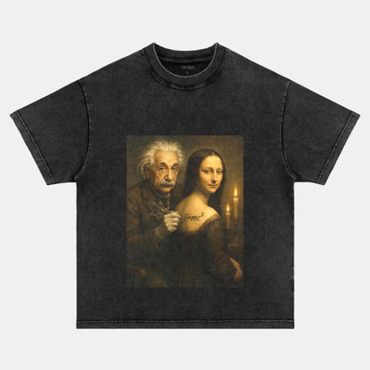 ALBERT EINSTEIN & MONA LISA T-THIRT