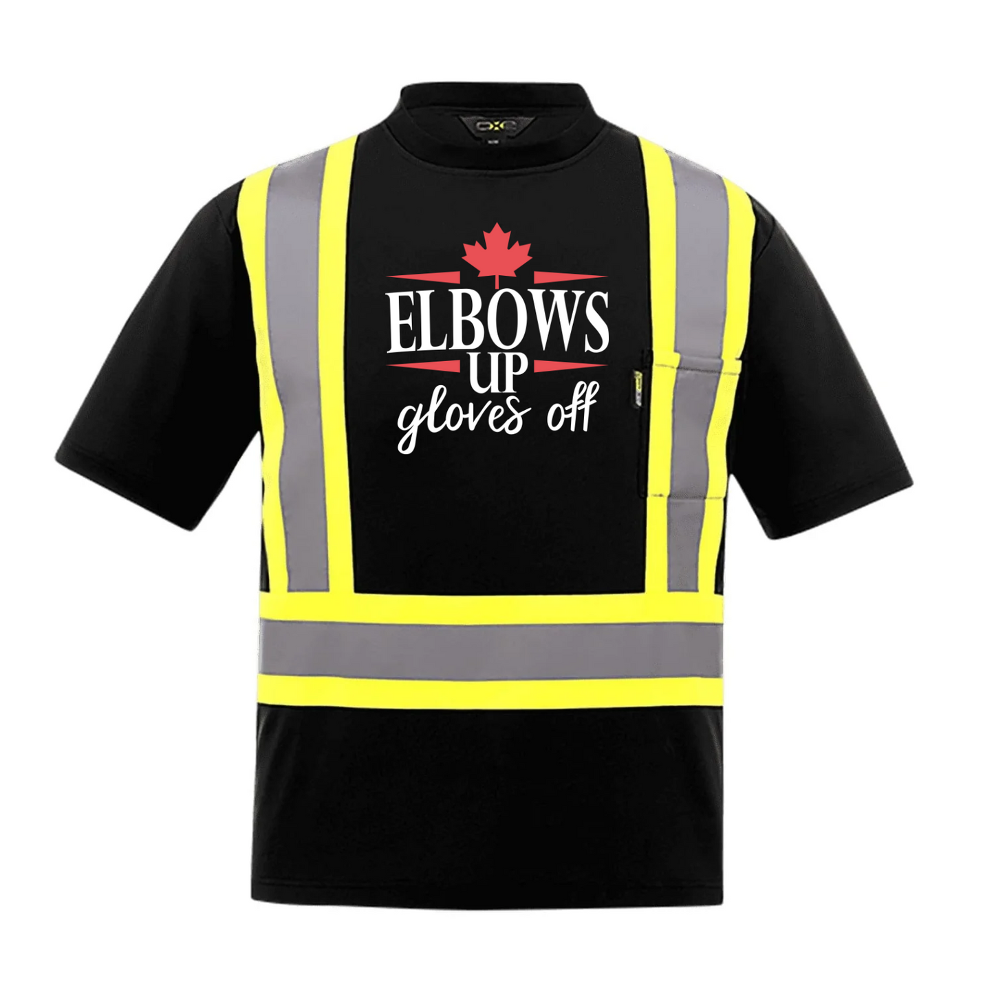 Elbows Up. Gloves Off. V2 | Hi-Vis Work T-Shirt – CSA Certified