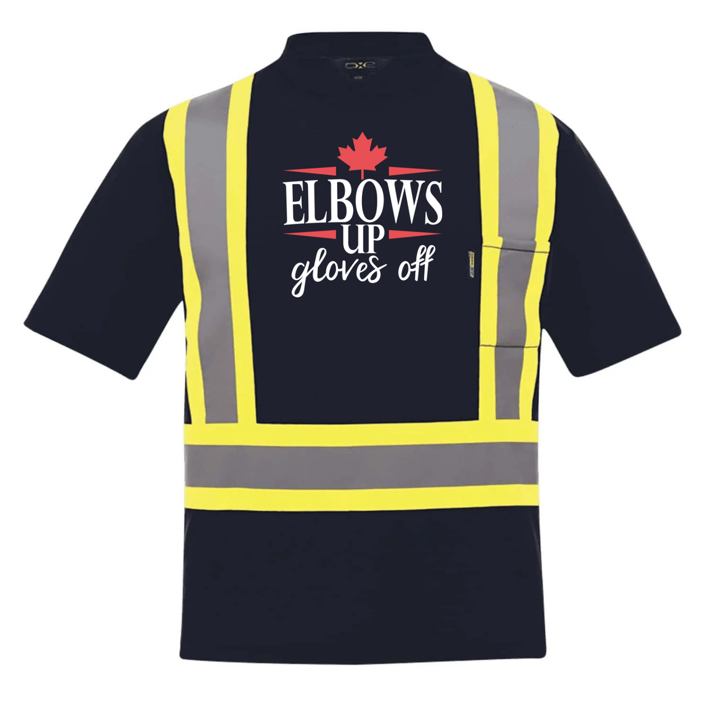 Elbows Up. Gloves Off. V2 | Hi-Vis Work T-Shirt – CSA Certified