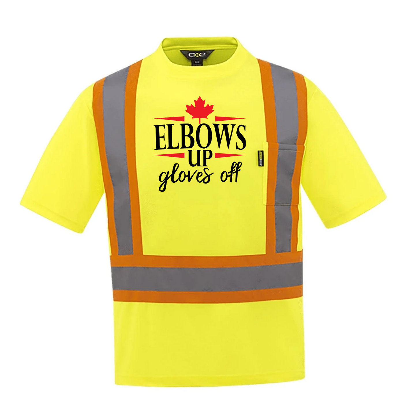 Elbows Up. Gloves Off. V2 | Hi-Vis Work T-Shirt – CSA Certified