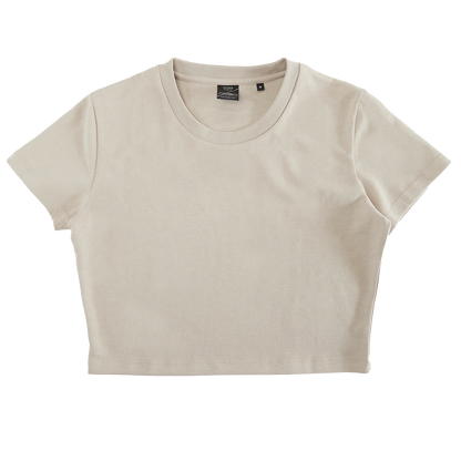 7013 - Woman Dri Ease Crop Top - Almond / XS - TEES