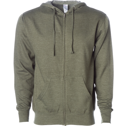 SS4500Z - Midweight Zip Hooded Sweatshirt - Army Heather / XS - ZIPS