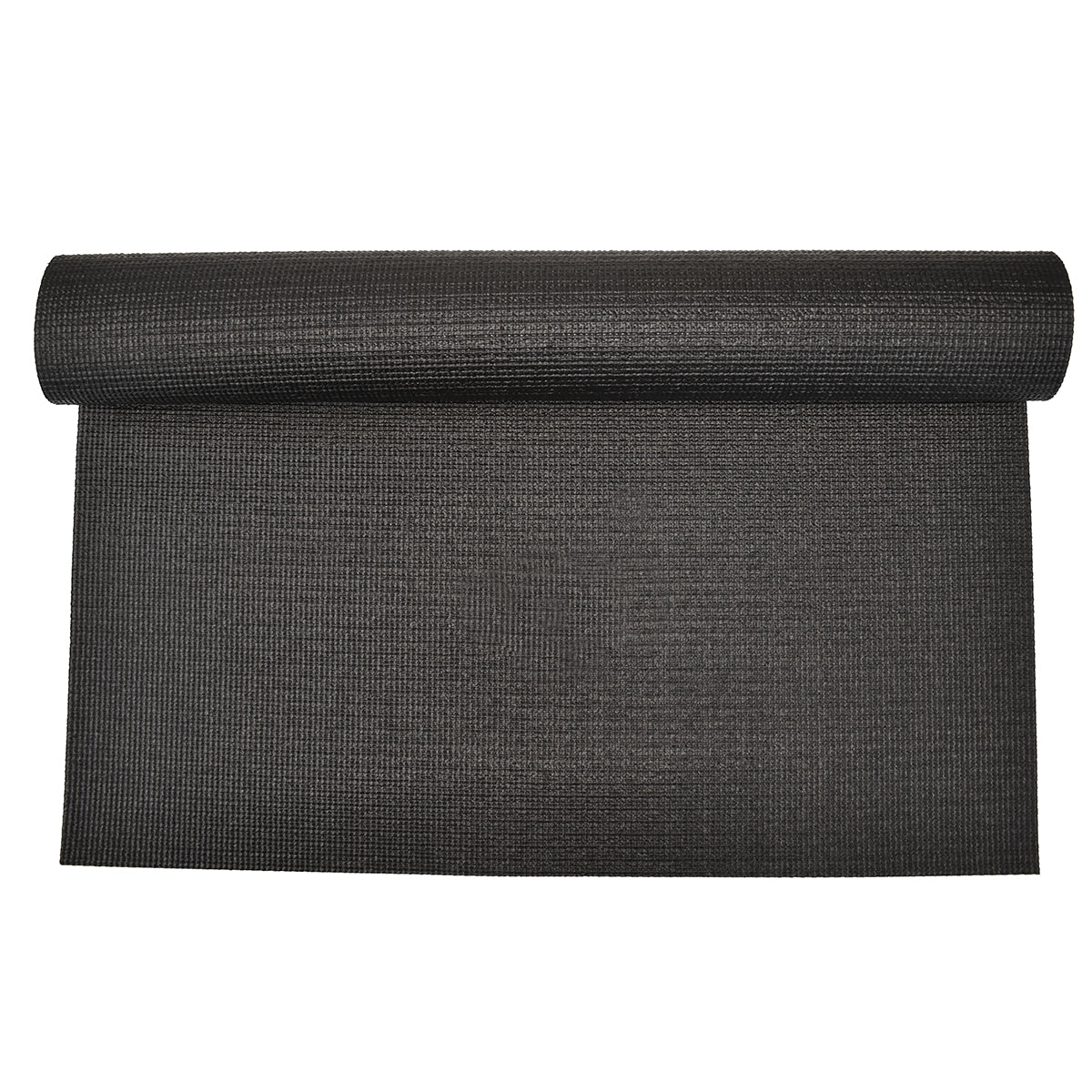 B6710 - Durable Non-Slip Textured Yoga and Aerobic Exercise Mat 3mm Thick - Black - Health & Wellness