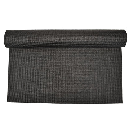 B6710 - Durable Non-Slip Textured Yoga and Aerobic Exercise Mat 3mm Thick - Black - Health & Wellness