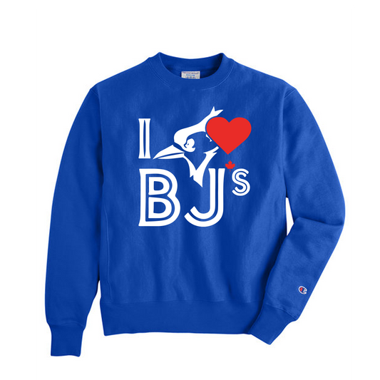 I Love BJs - Champion Adult Powerblend® Crewneck Sweatshirt