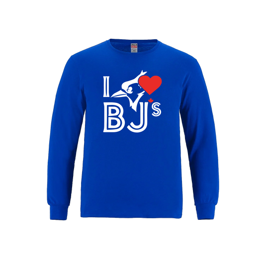 Origional - I Heart BJS - Royal Blue Long Sleeve T-Shirt