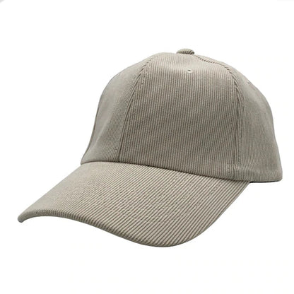 GN-1019 - Premium Corduroy Cap - Beige / One Size - CAPS