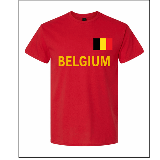 Belgium World Football Fan Tee – Red