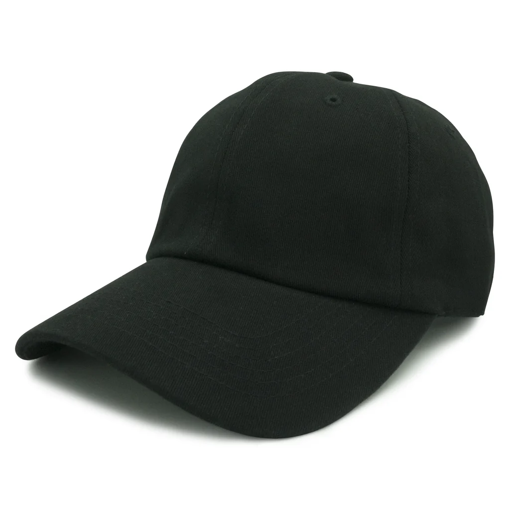 GN-1004 - Washed Cotton Dad Cap - Black / One size - CAPS