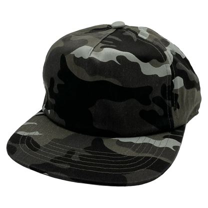 GNV-1040SB - 5 Panels Mid Profile Flat Bill - Black Camo / One Size - CAPS