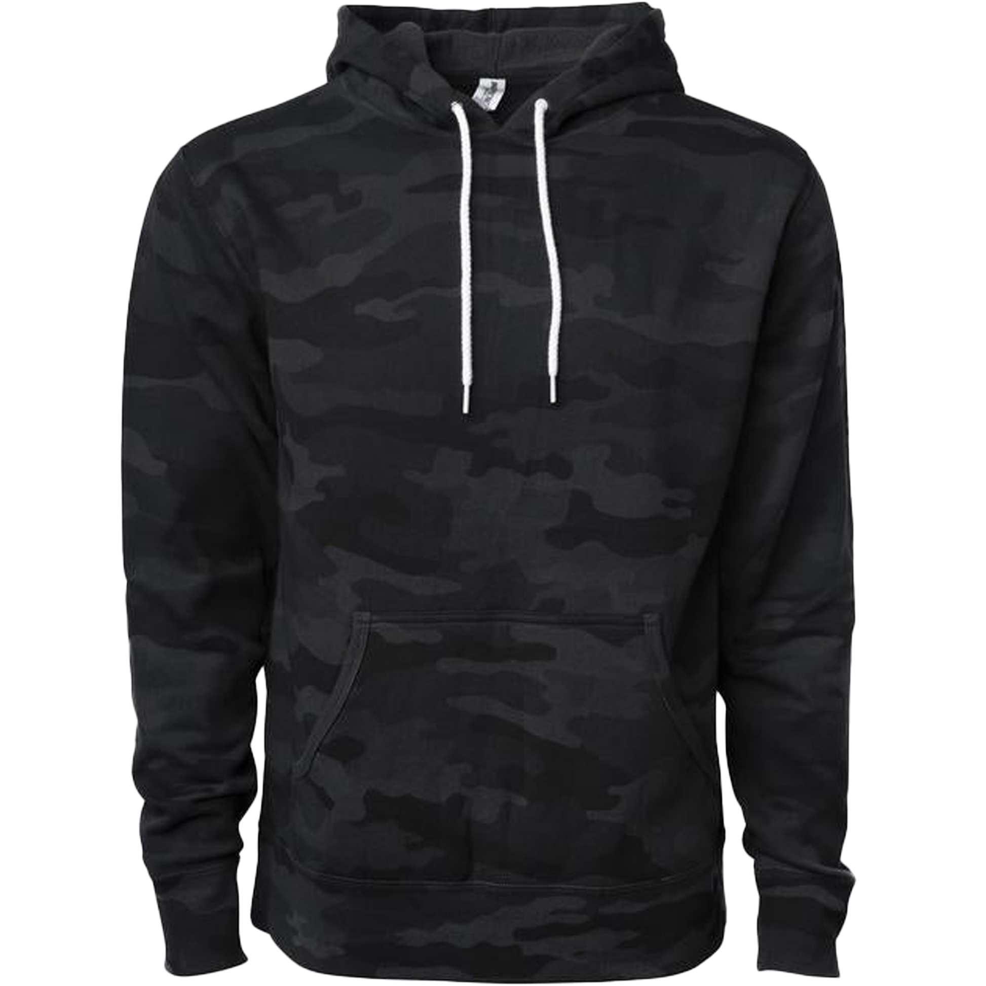 AFX90UN - Unisex Pullover Hooded Sweatshirt - Black Camo / XS - HOODIES