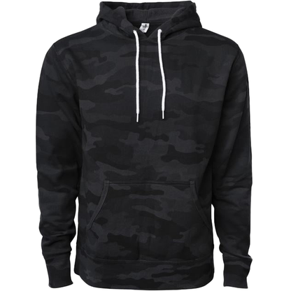AFX90UN - Unisex Pullover Hooded Sweatshirt - Black Camo / XS - HOODIES