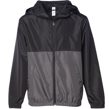 EXP24YWZ - Youth Lightweight Windbreaker Jacket - Black Graphite / XS - COATS & JACKETS