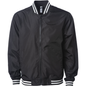 EXP52BMR - Lightweight Bomber Jacket - Black White Stripe Rib / XS - COATS & JACKETS