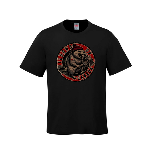 Elbows Up Canada T-Shirt – Featuring the Mighty Beaver!