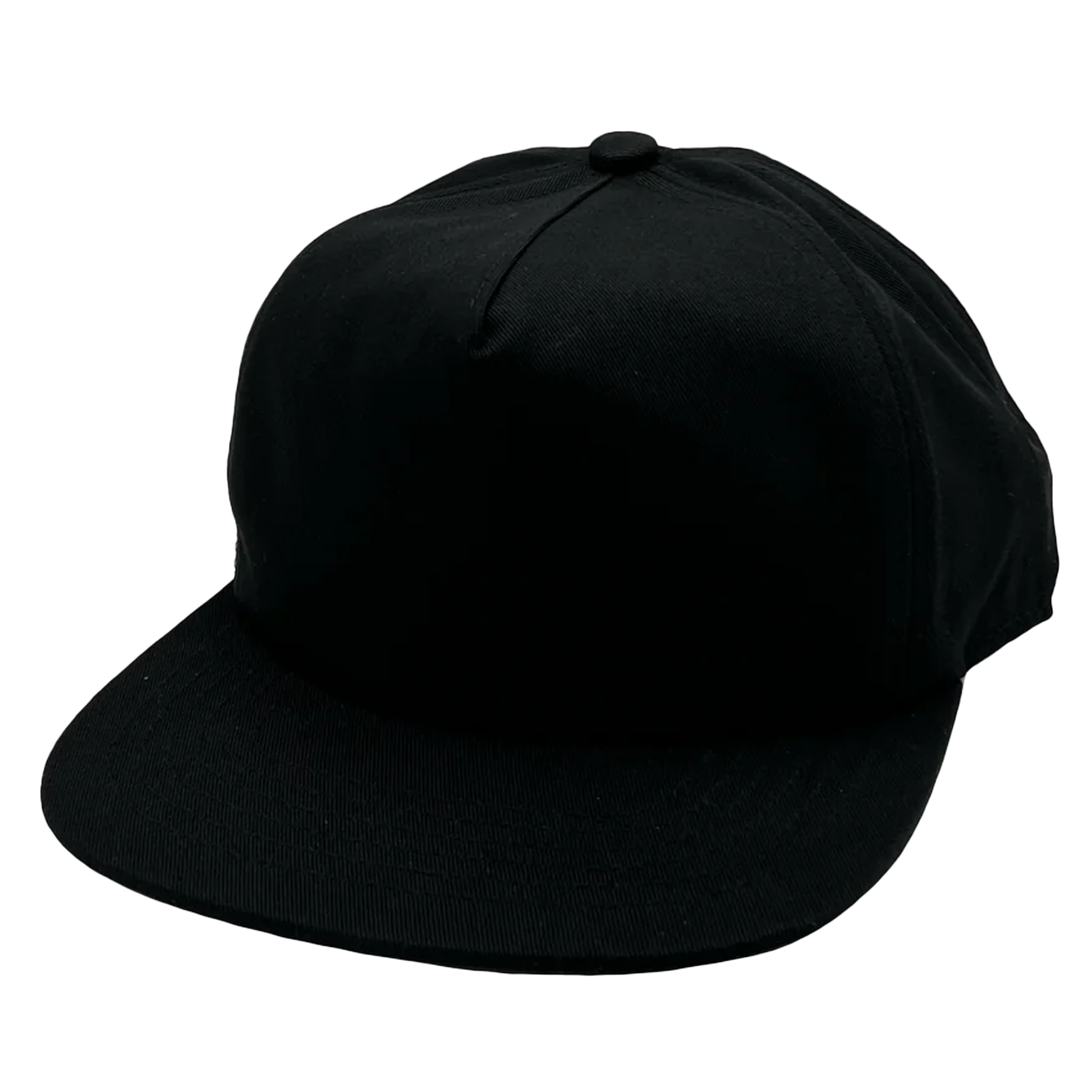 GNV-1040SB - 5 Panels Mid Profile Flat Bill - Black / One Size - CAPS